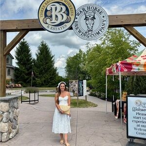 White Lace Midi Dress